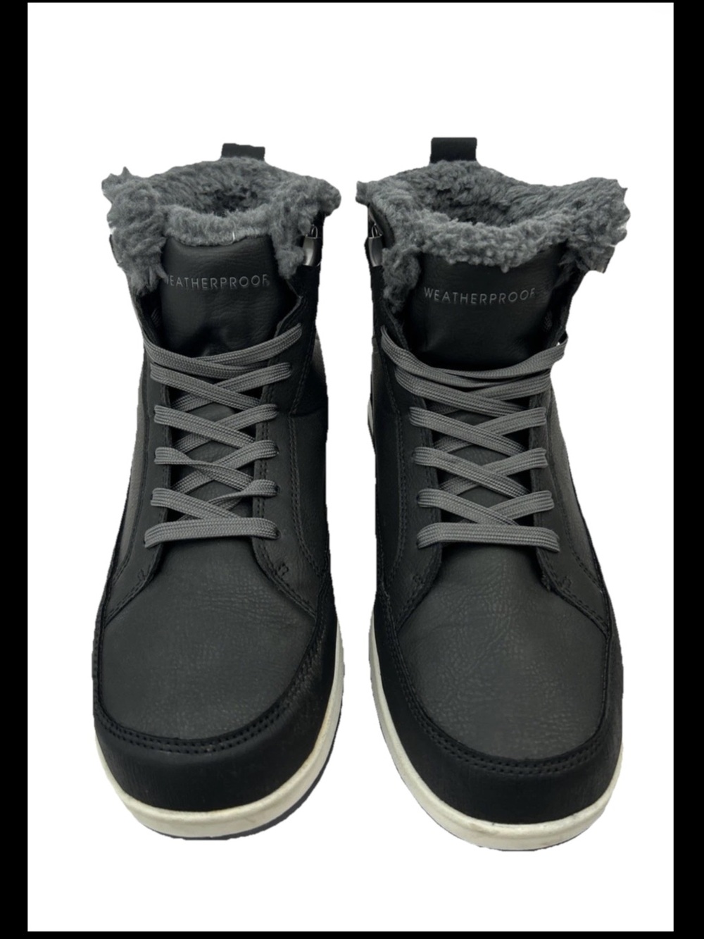 WEATHERPROOF Men’s Logjam Black (Dark Gray) Sneaker Boots